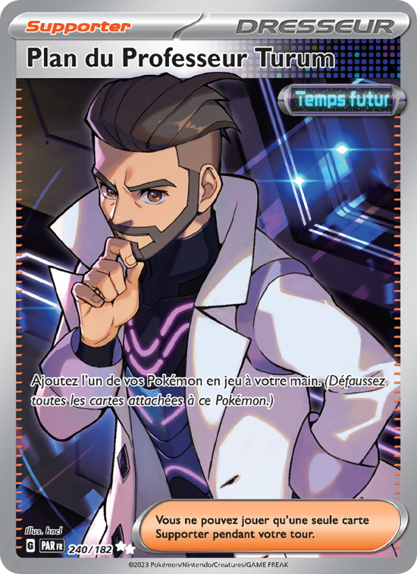 Plan du Professeur Turum 240 — Paradox Rift (French Pokémon TCG card)