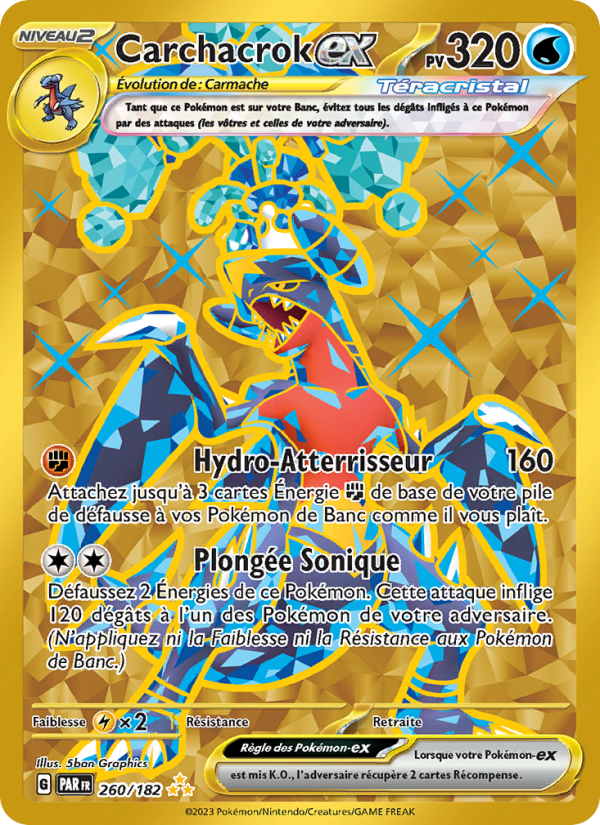 Carchacrok-ex 260 — Paradox Rift (French Pokémon TCG card)
