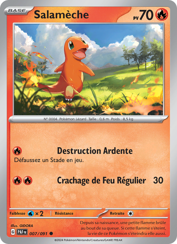 Salamèche 007 — Paldeas Schicksale (French Pokémon TCG card)