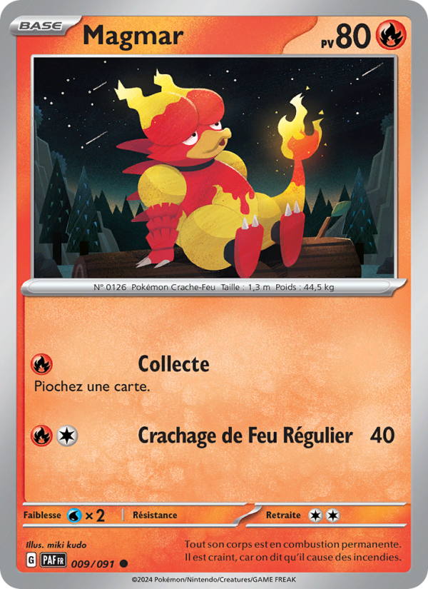 Magmar 009 — Paldeas Schicksale (French Pokémon TCG card)