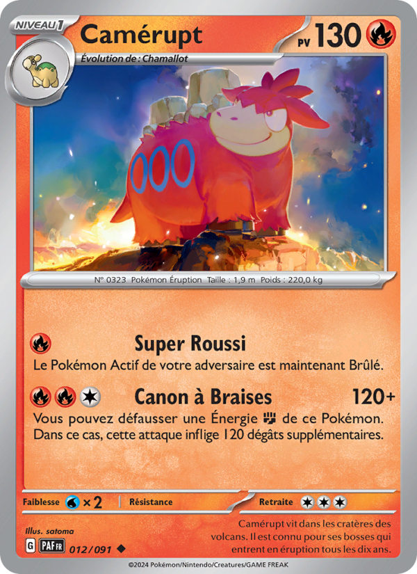 Camérupt 012 — Paldeas Schicksale (French Pokémon TCG card)