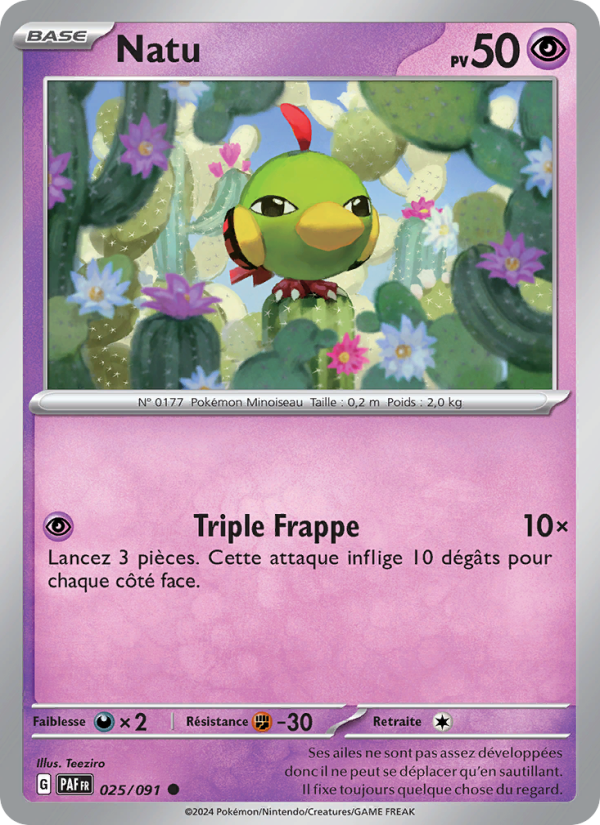 Natu 025 — Paldeas Schicksale (French Pokémon TCG card)