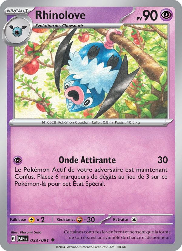 Rhinolove 033 — Paldeas Schicksale (French Pokémon TCG card)