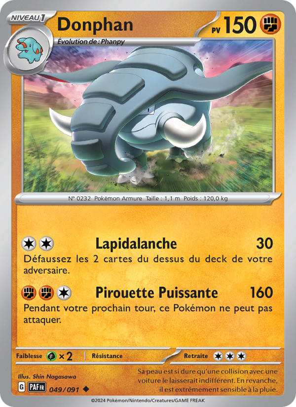 Donphan 049 — Paldeas Schicksale (French Pokémon TCG card)