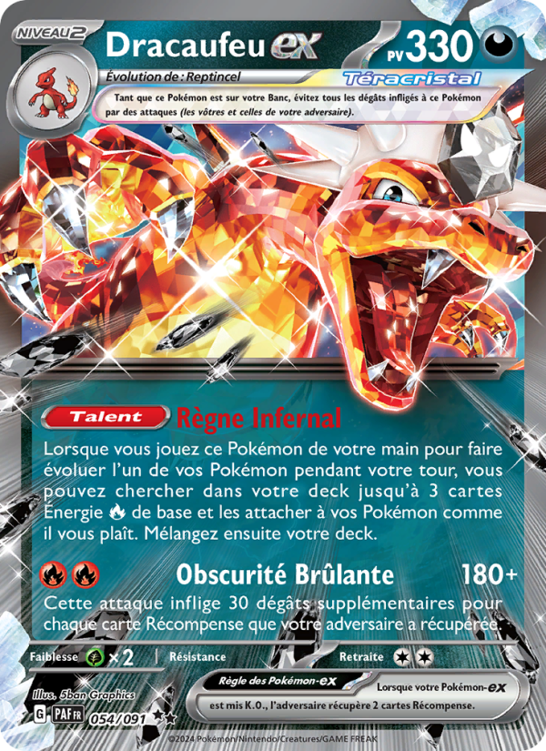 Dracaufeu-ex 054 — Paldeas Schicksale (French Pokémon TCG card)