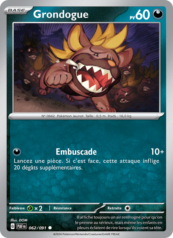 Grondogue 062 — Paldeas Schicksale (French Pokémon TCG card)