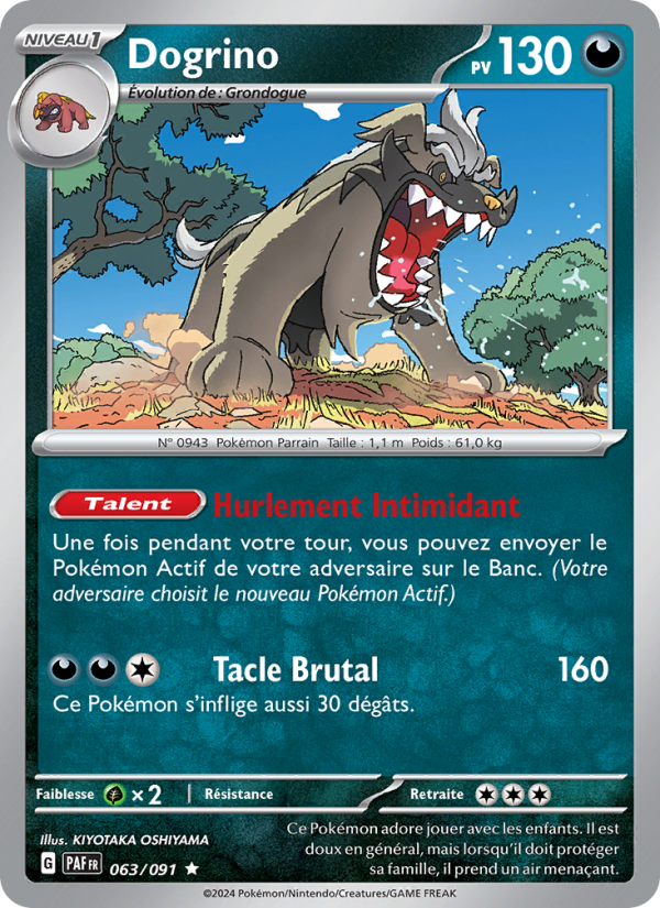 Dogrino 063 — Paldeas Schicksale (French Pokémon TCG card)