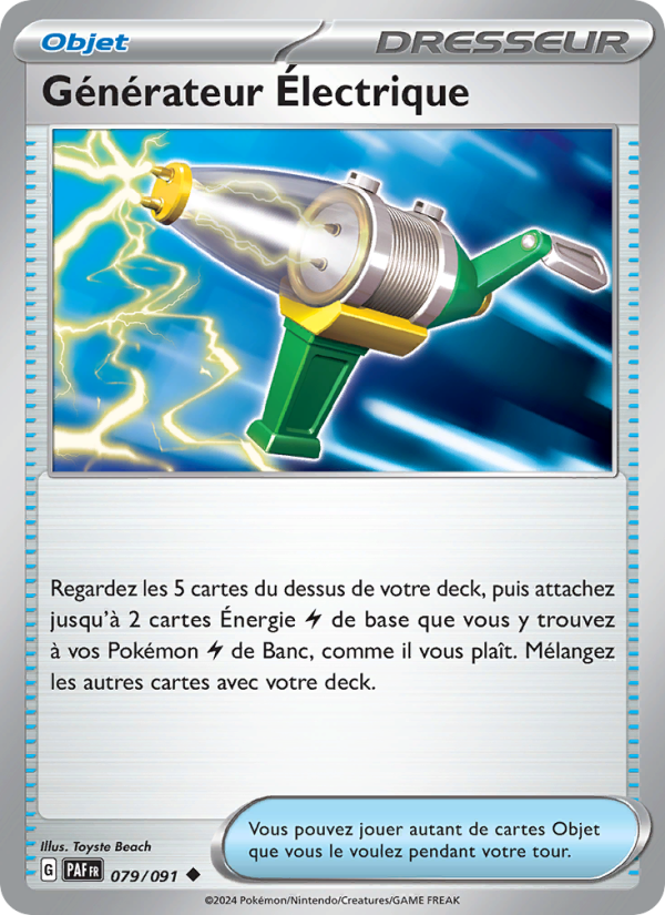 Générateur Électrique 079 — Paldeas Schicksale (French Pokémon TCG card)