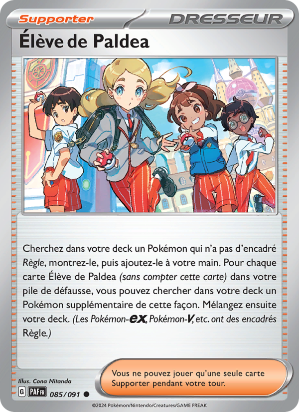 Élève de Paldea 085 — Paldeas Schicksale (French Pokémon TCG card)