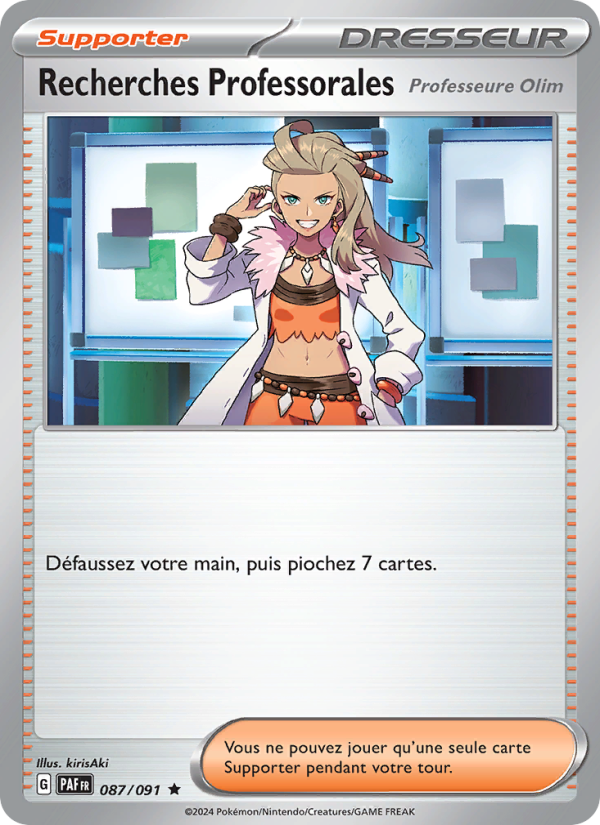 Recherches Professorales 087 — Paldeas Schicksale (French Pokémon TCG card)