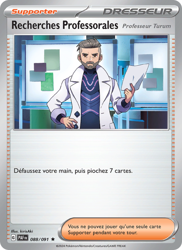 Recherches Professorales 088 — Paldeas Schicksale (French Pokémon TCG card)