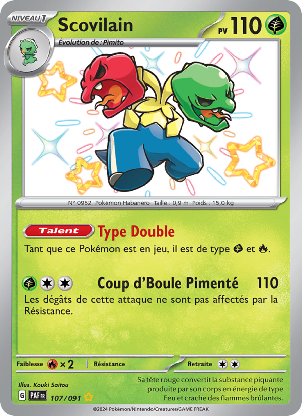 Scovilain 107 — Paldeas Schicksale (French Pokémon TCG card)