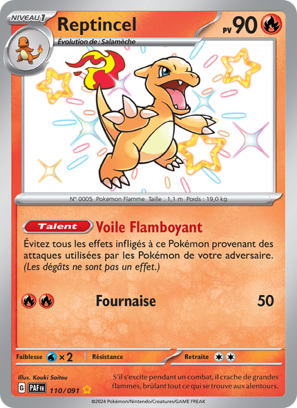 Reptincel 110 — Paldeas Schicksale (French Pokémon TCG card)