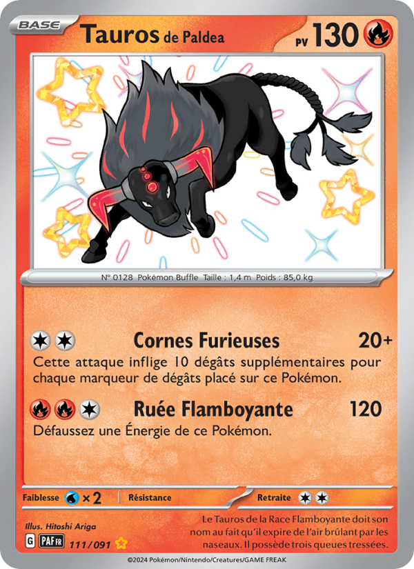Tauros de Paldea 111 — Paldeas Schicksale (French Pokémon TCG card)