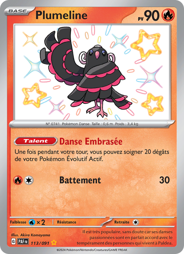 Plumeline 113 — Paldeas Schicksale (French Pokémon TCG card)