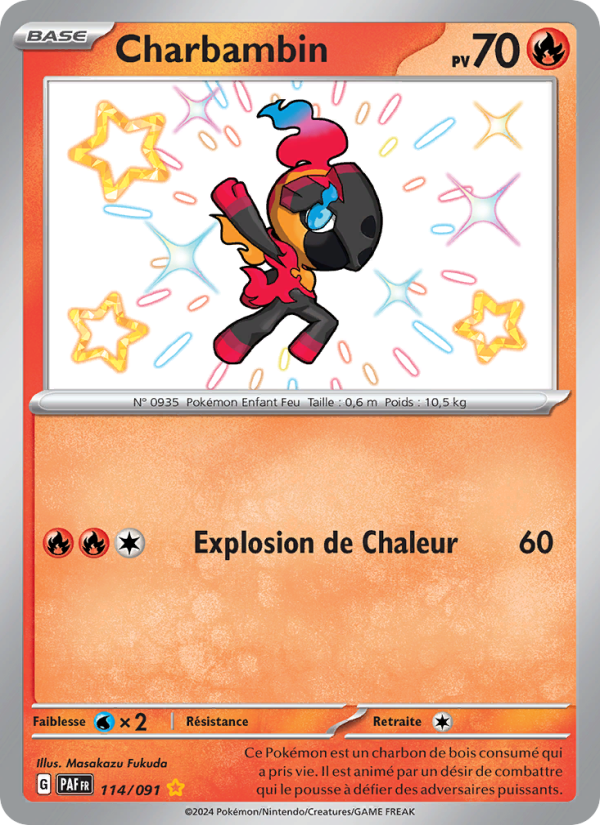 Charbambin 114 — Paldeas Schicksale (French Pokémon TCG card)