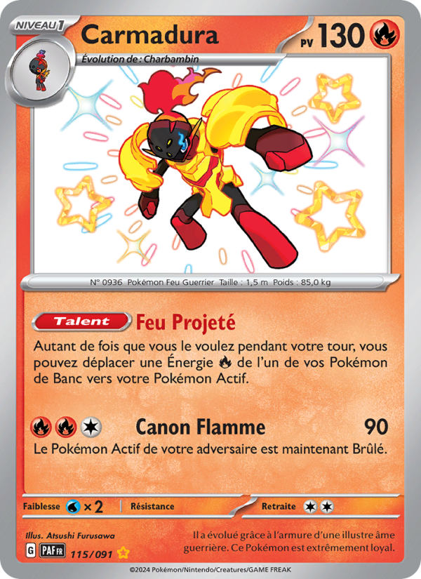 Carmadura 115 — Paldeas Schicksale (French Pokémon TCG card)