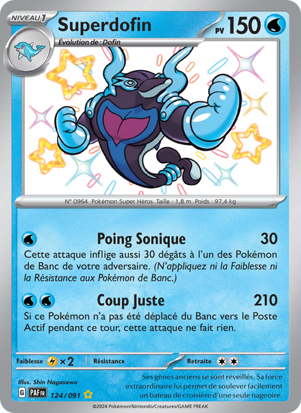Superdofin 124 — Paldeas Schicksale (French Pokémon TCG card)