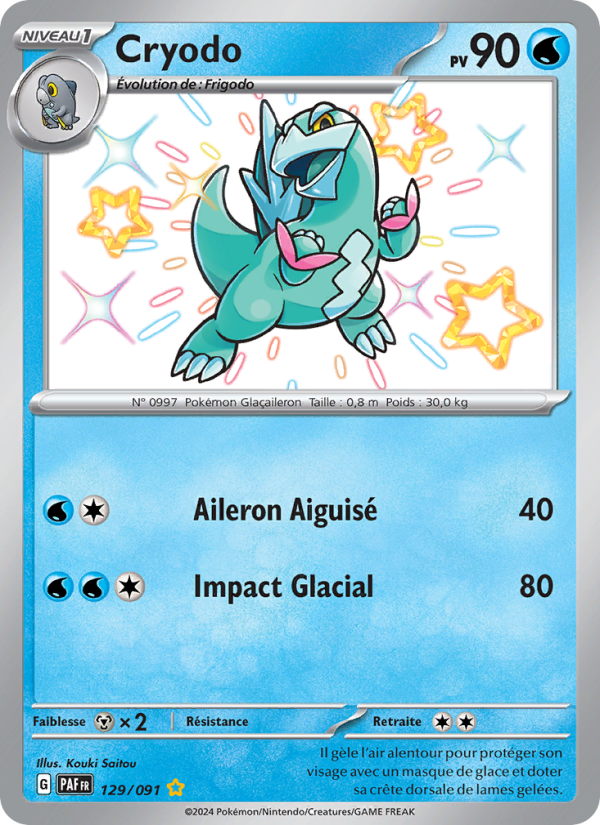 Cryodo 129 — Paldeas Schicksale (French Pokémon TCG card)
