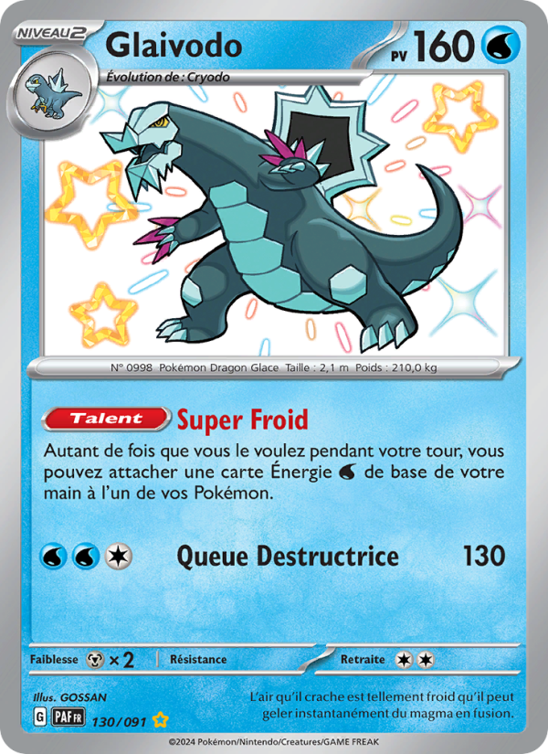 Glaivodo 130 — Paldeas Schicksale (French Pokémon TCG card)