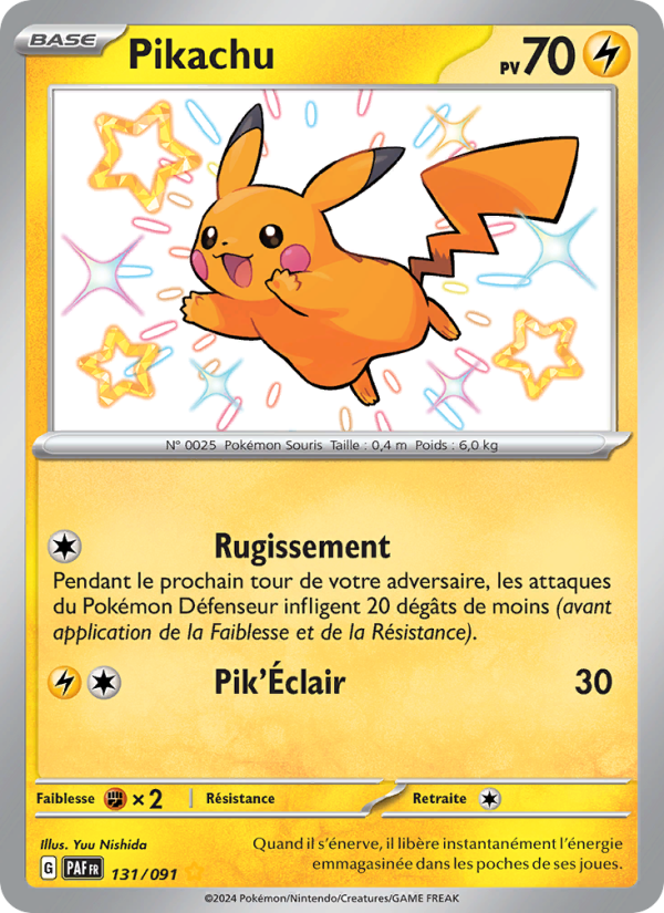 Pikachu 131 — Paldeas Schicksale (French Pokémon TCG card)