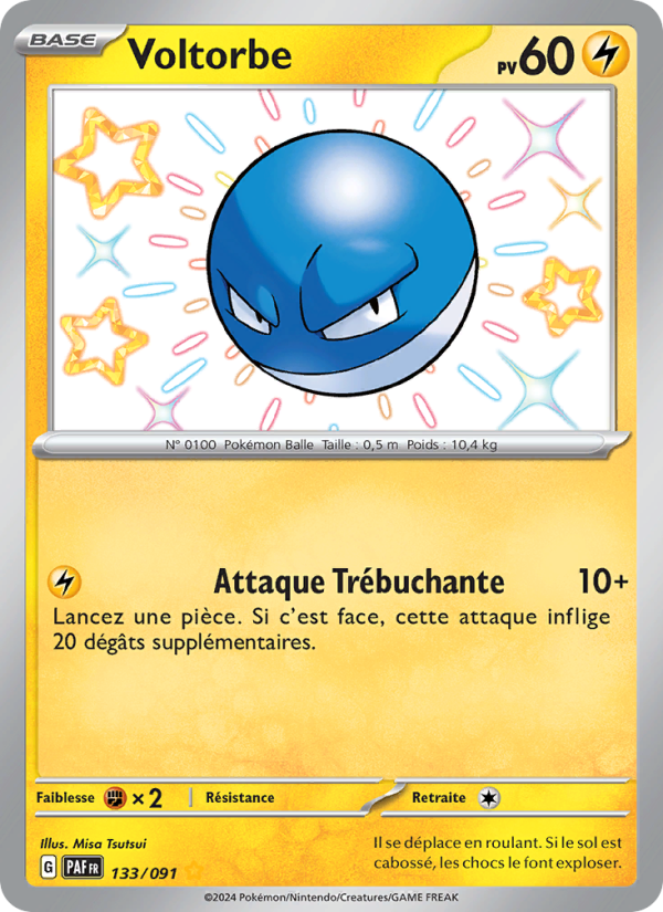 Voltorbe 133 — Paldeas Schicksale (French Pokémon TCG card)