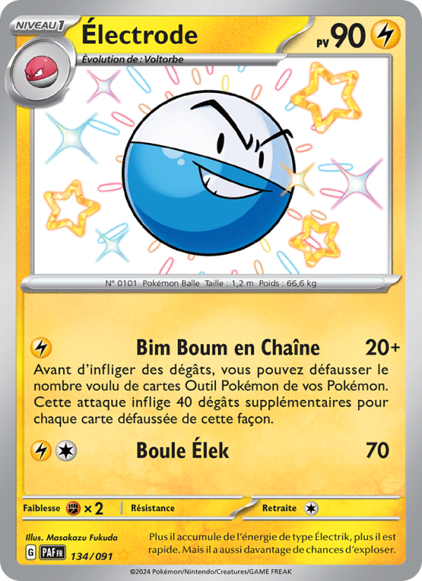 Électrode 134 — Paldeas Schicksale (French Pokémon TCG card)