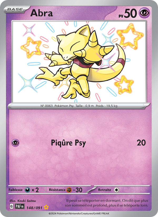 Abra 148 — Paldeas Schicksale (French Pokémon TCG card)