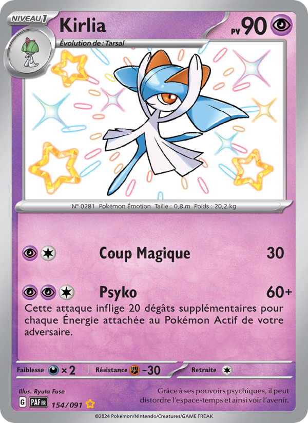 Kirlia 154 — Paldeas Schicksale (French Pokémon TCG card)