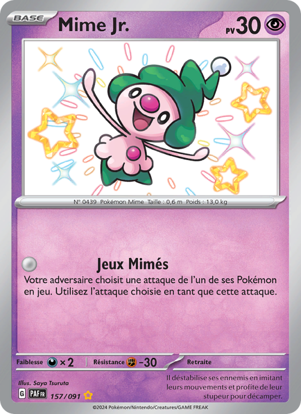 Mime Jr. 157 — Paldeas Schicksale (French Pokémon TCG card)