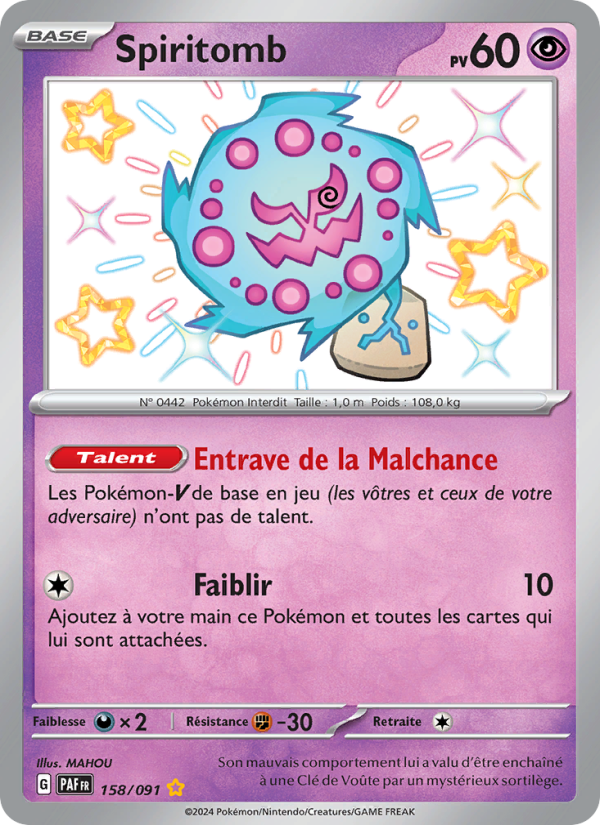 Spiritomb 158 — Paldeas Schicksale (French Pokémon TCG card)