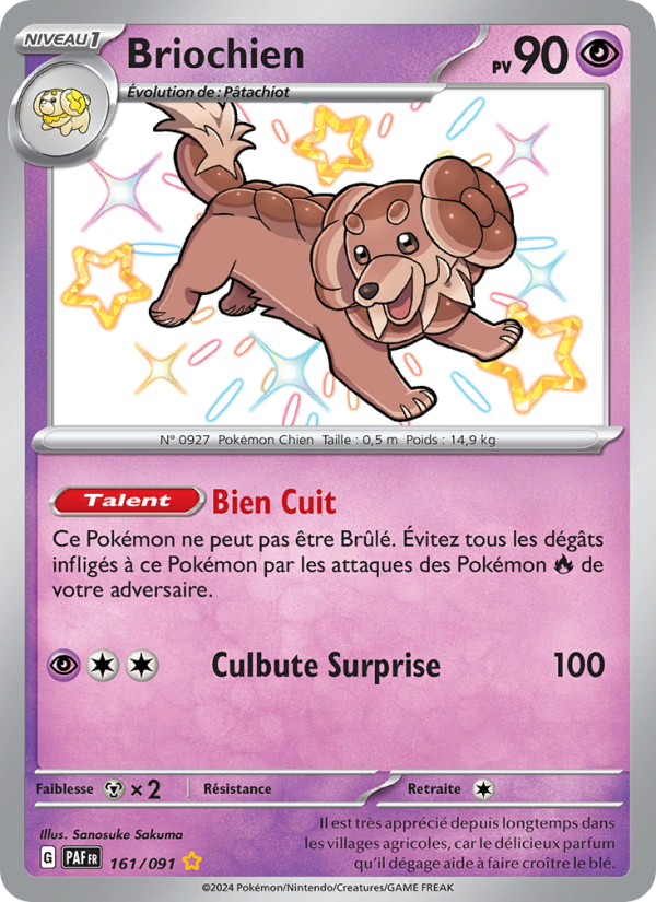 Briochien 161 — Paldeas Schicksale (French Pokémon TCG card)