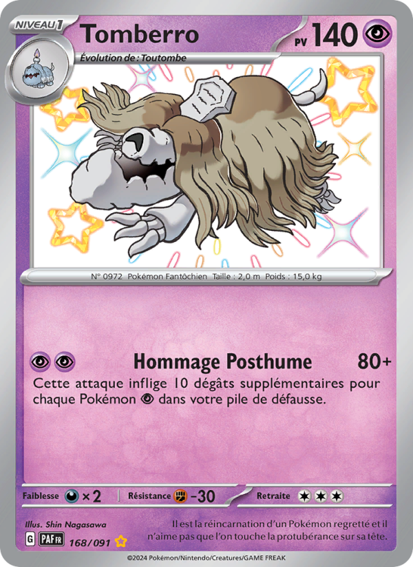 Tomberro 168 — Paldeas Schicksale (French Pokémon TCG card)