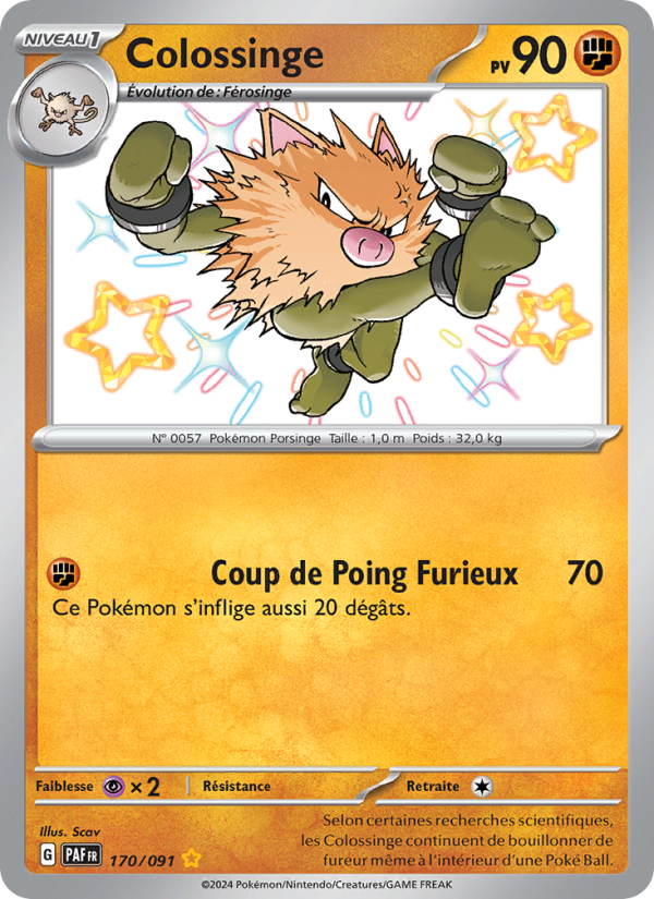Colossinge 170 — Paldeas Schicksale (French Pokémon TCG card)