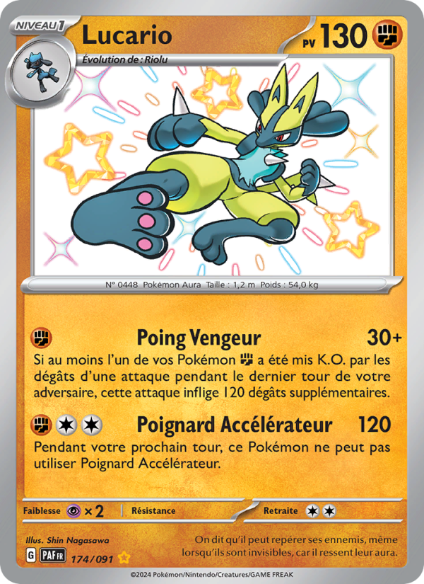 Lucario 174 — Paldeas Schicksale (French Pokémon TCG card)