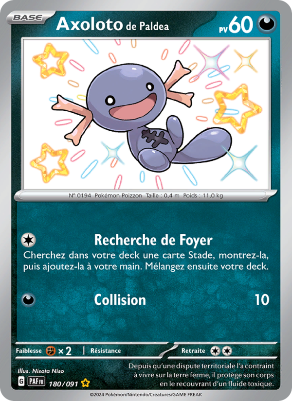 Axoloto de Paldea 180 — Paldeas Schicksale (French Pokémon TCG card)