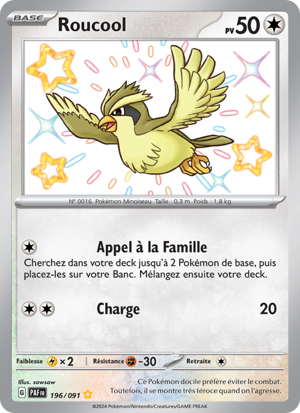 Roucool 196 — Paldeas Schicksale (French Pokémon TCG card)