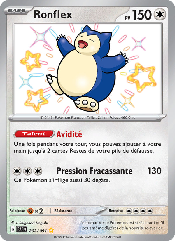Ronflex 202 — Paldeas Schicksale (French Pokémon TCG card)