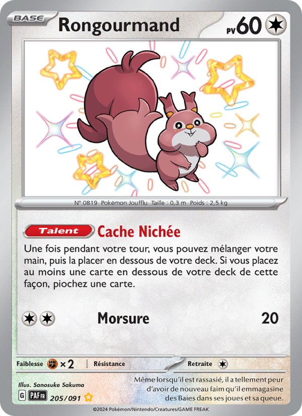 Rongourmand 205 — Paldeas Schicksale (French Pokémon TCG card)