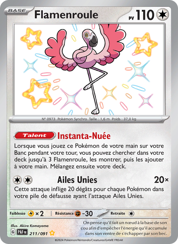 Flamenroule 211 — Paldeas Schicksale (French Pokémon TCG card)