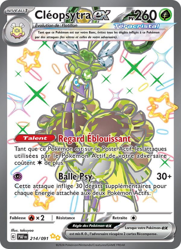 Cléopsytra-ex 214 — Paldeas Schicksale (French Pokémon TCG card)