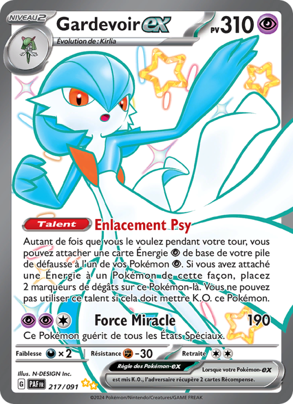 Gardevoir-ex 217 — Paldeas Schicksale (French Pokémon TCG card)
