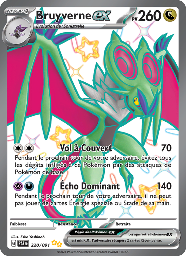 Bruyverne-ex 220 — Paldeas Schicksale (French Pokémon TCG card)