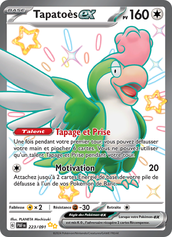 Tapatoès-ex 223 — Paldeas Schicksale (French Pokémon TCG card)