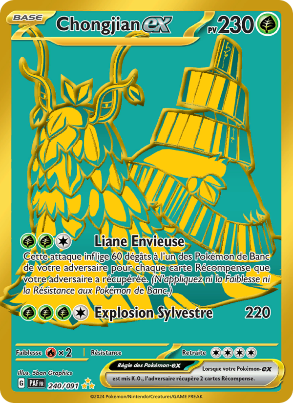 Chongjian-ex 240 — Paldeas Schicksale (French Pokémon TCG card)