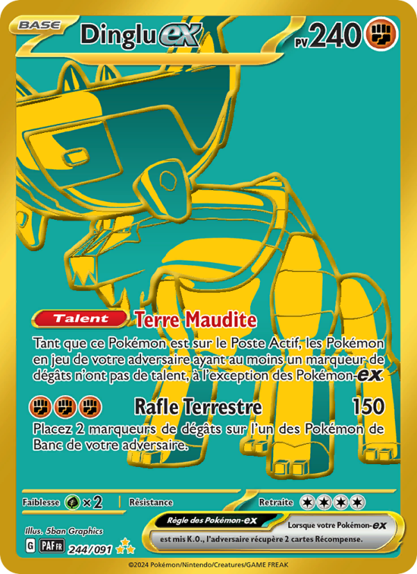 Dinglu-ex 244 — Paldeas Schicksale (French Pokémon TCG card)