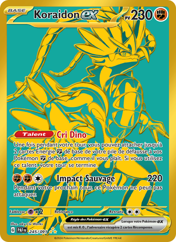 Koraidon-ex 245 — Paldeas Schicksale (French Pokémon TCG card)