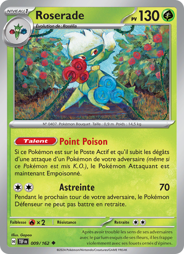 Roserade 009 — Temporal Forces (French Pokémon TCG card)