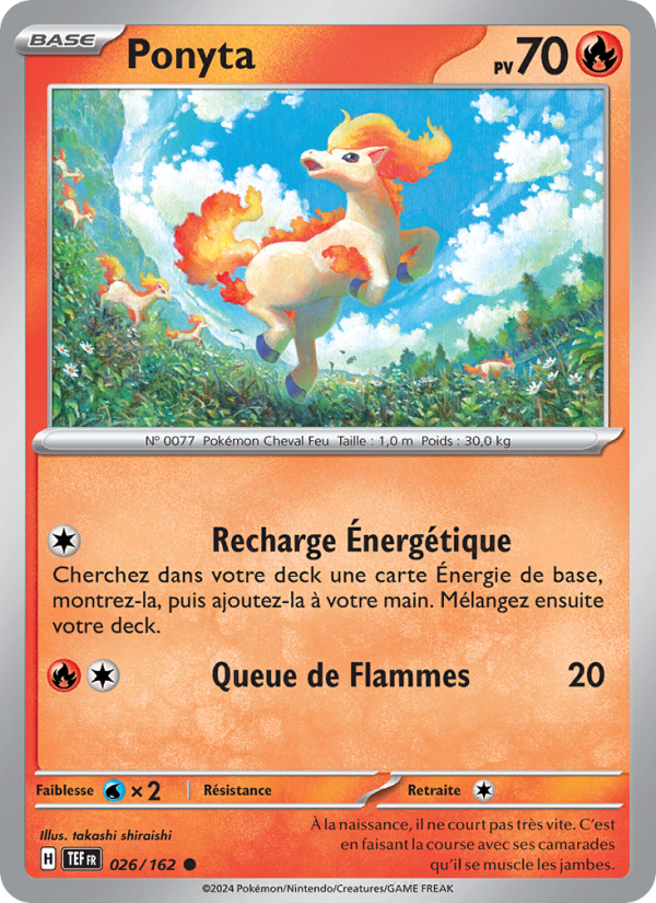 Ponyta 026 — Temporal Forces (French Pokémon TCG card)