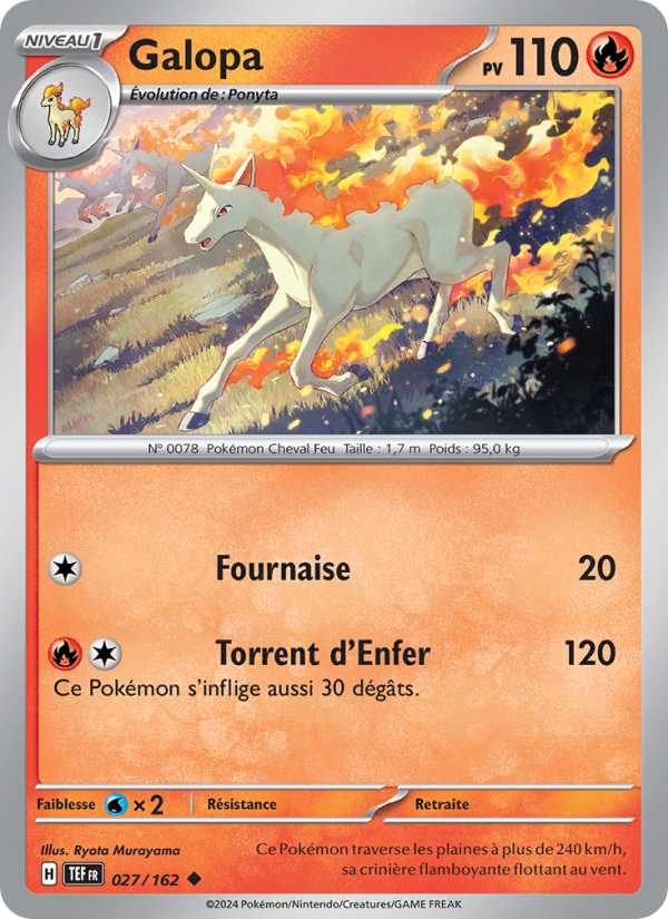 Galopa 027 — Temporal Forces (French Pokémon TCG card)